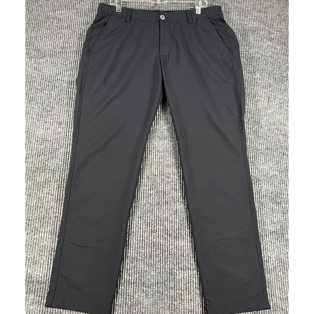 Under Armour Pants Mens 36x32 Black Chino Golf Casual Lightweight Outdoor